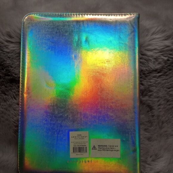 Graphique zippered to do task notebook planner in holographic silver - Picture 2 of 4